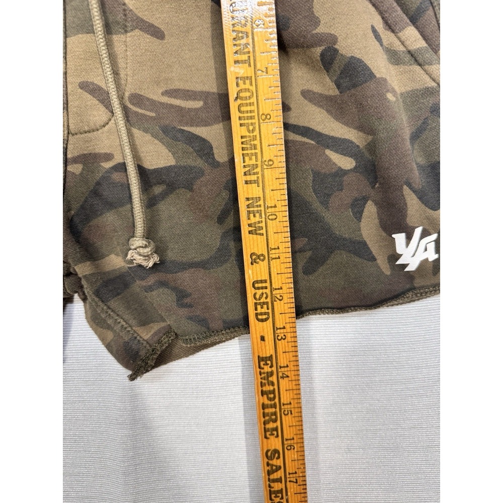 YoungLA Mens Lounge Short Sz M Green Camo Running Gym Workout 4" Ins - Picture 5 of 16